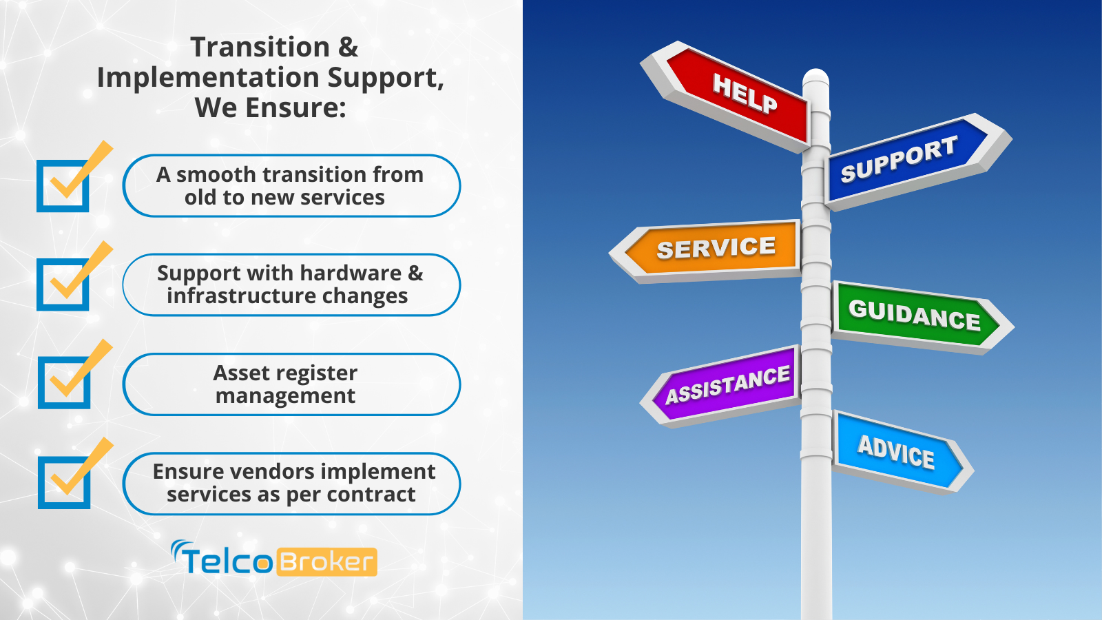 Transition and Implementation Support business internet switch